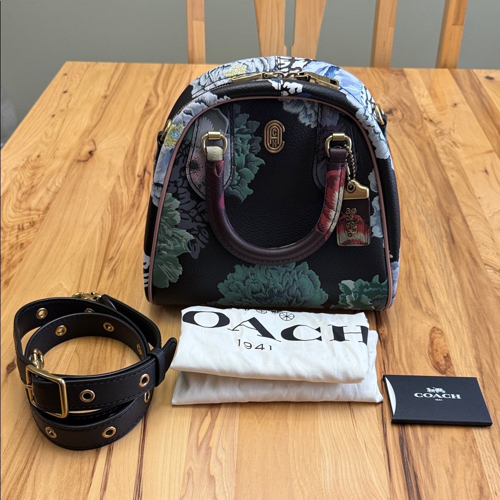 NWOT Coach Marleigh Satchel With Kaffe Fassett Print